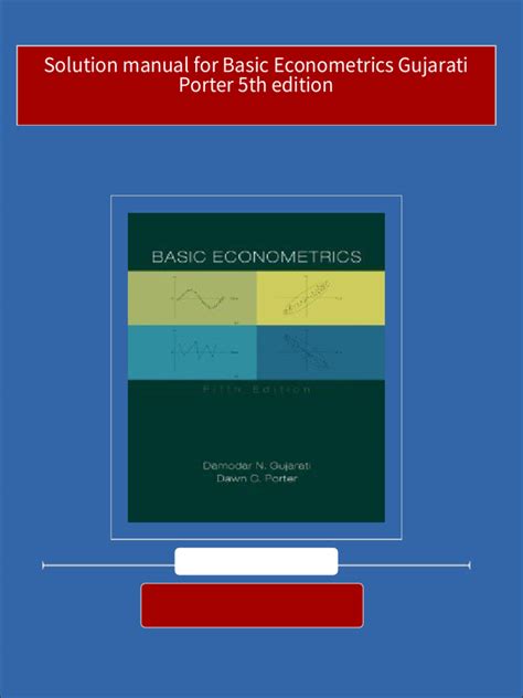 solution manual of basic econometrics by gujarati pdf Epub