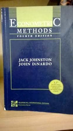 solution manual of econometric methods by j jonston 4 e Kindle Editon