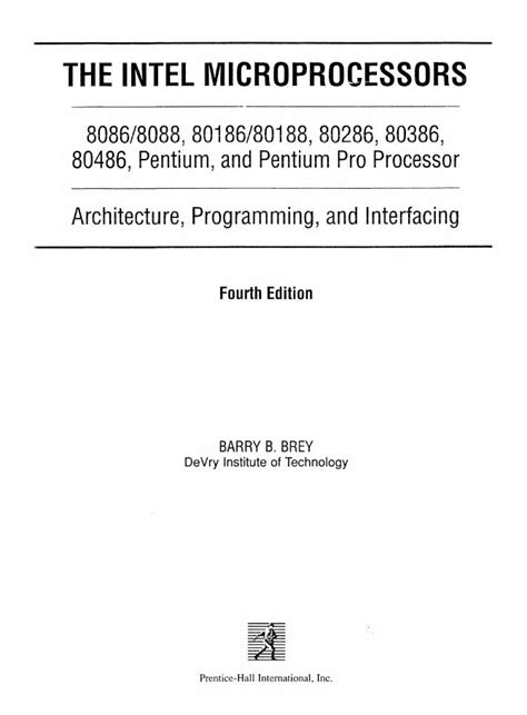 solution manual of intel microprocessor by barry b brey 4th edition PDF