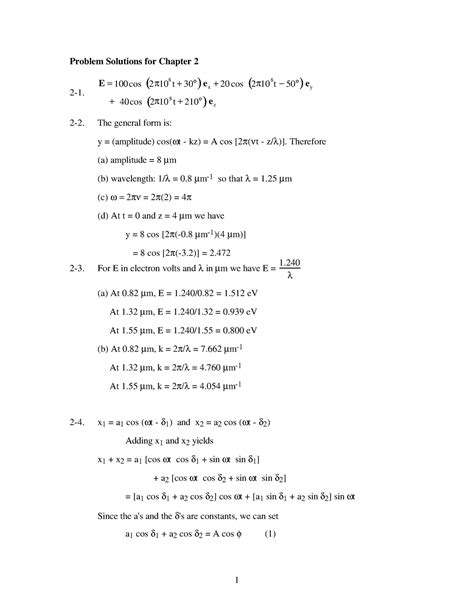 solution manual of optical communication Doc