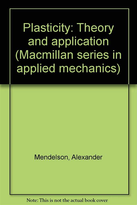 solution manual plasticity mendelson Kindle Editon