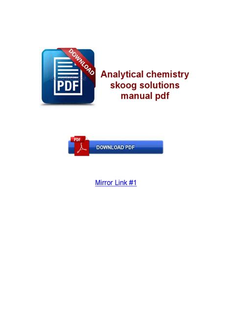 solution manual skoog pdf PDF