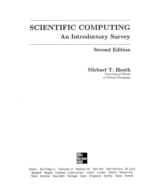 solution manual to michael heath scientific computing PDF