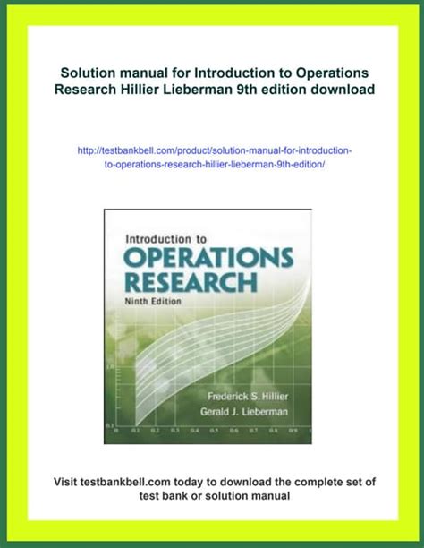 solution manual to operations research hillier pdf Doc