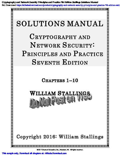 solution manual william stallings network security 5 pdf Epub