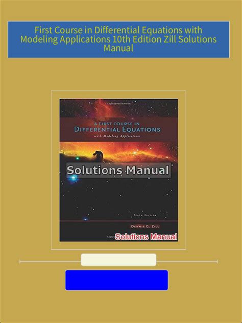 solution manual zill differential equations pdf Reader