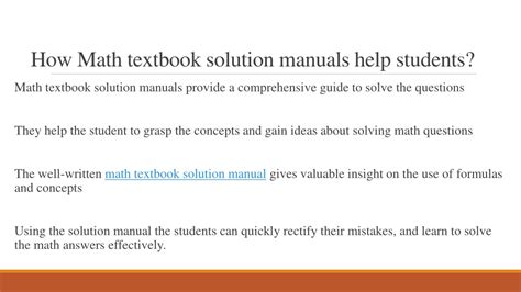 solution manuals for textbooks Doc