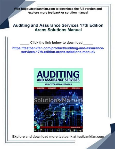 solutions manual auditing assurance services pdf Kindle Editon