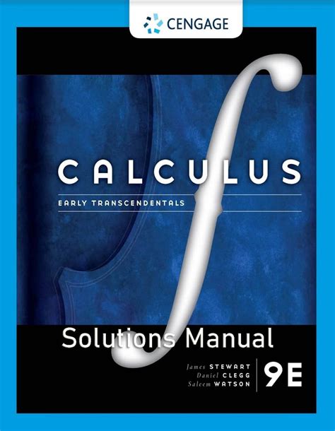 solutions manual calculus late transcendentals 9th edition Kindle Editon