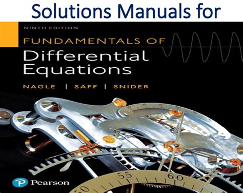 solutions manual differential equation nagle saff PDF