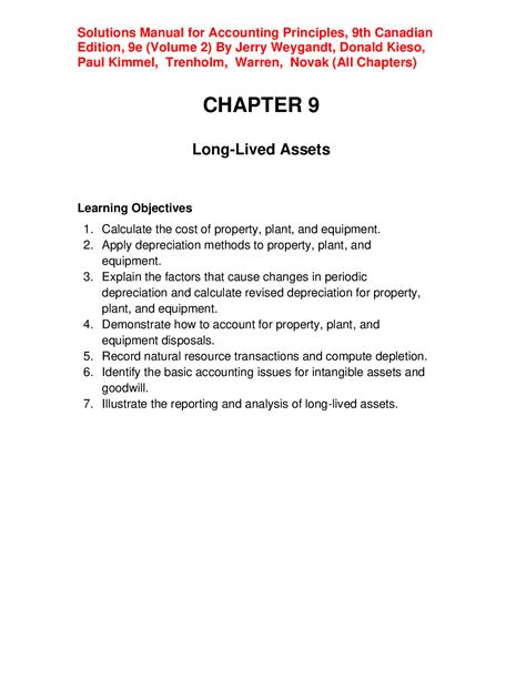 solutions manual for accounting principles edition 9e kieso Reader