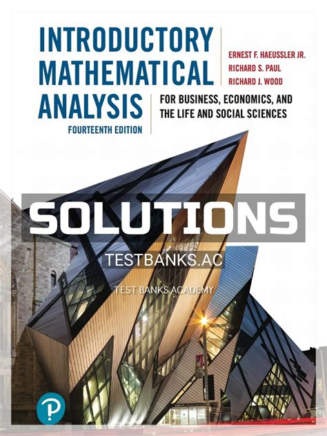 solutions manual for introductory mathematical analysis PDF