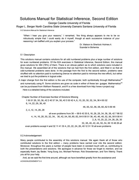 solutions manual for statistical inference Doc