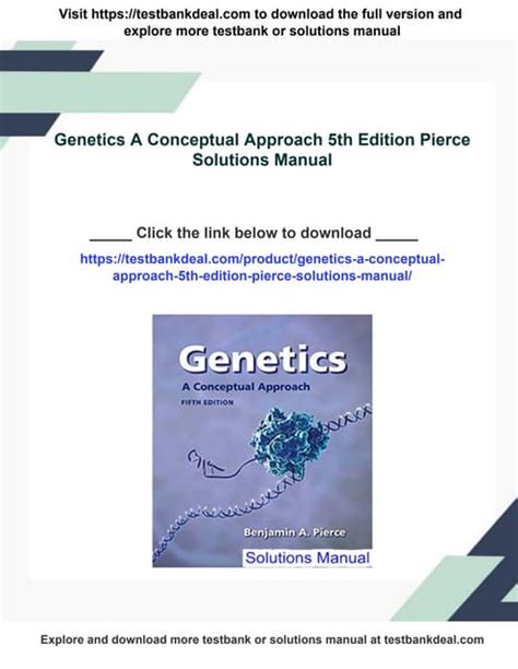 solutions manual genetics a conceptual approach pdf Epub