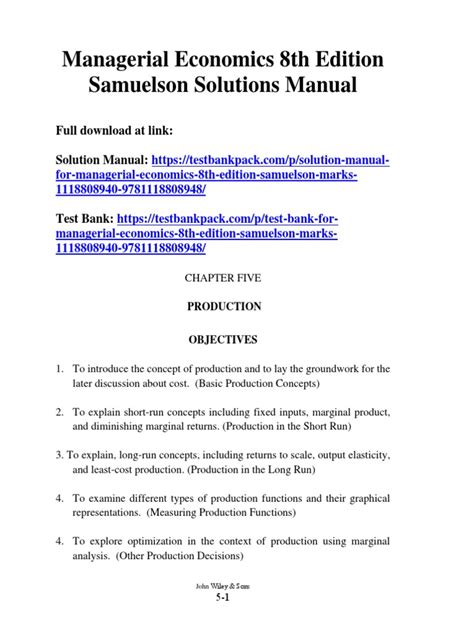 solutions manual managerial economics samuelsonpd Kindle Editon