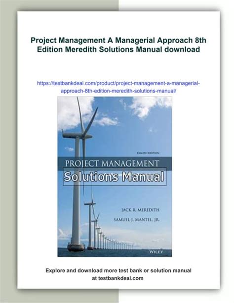 solutions manual project management managerial approach 8th pdf PDF