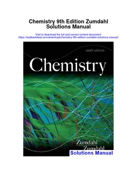 solutions manual to chemistry zumdahl pdf Kindle Editon