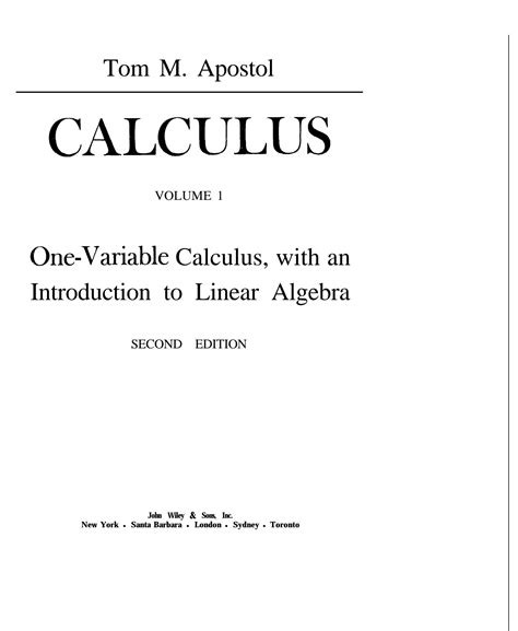 solutions manual to tom m apostol calculus Epub