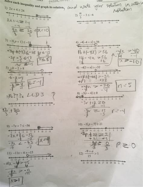 solve each inequality and graph its solution