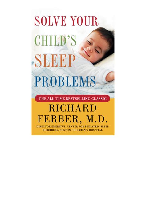 solve your childs sleep problems new revised and expanded edition PDF