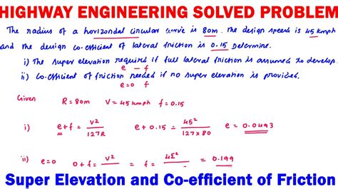 solved problem highway engineering PDF