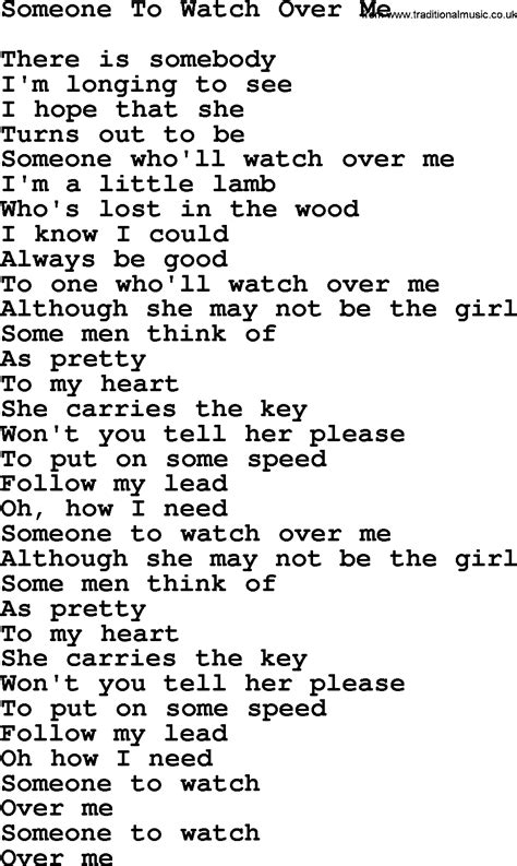 someone to watch over me lyrics