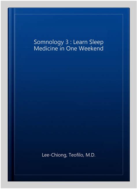 somnology 2 learn sleep medicine in one weekend PDF