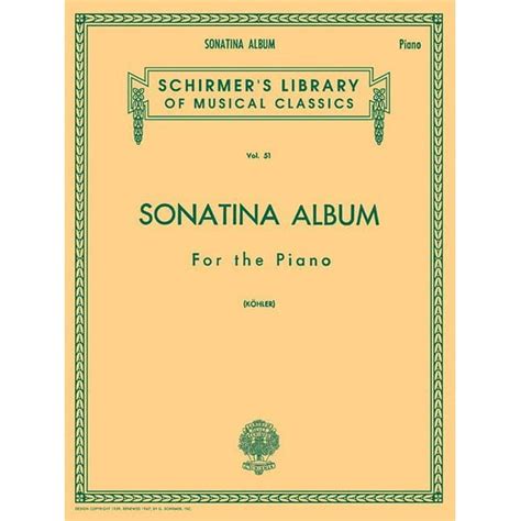sonatina album piano solo schirmers library of musical classics Kindle Editon