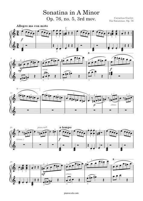 sonatina in minor intermediate piano Kindle Editon