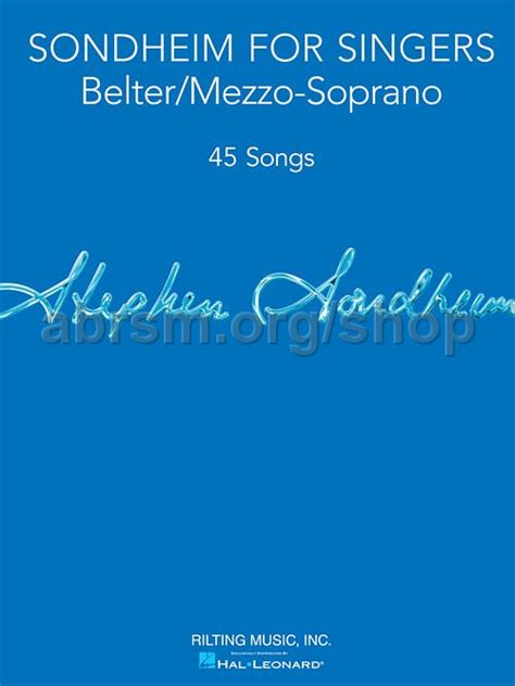 sondheim for singers belter or mezzo soprano 45 songs Reader