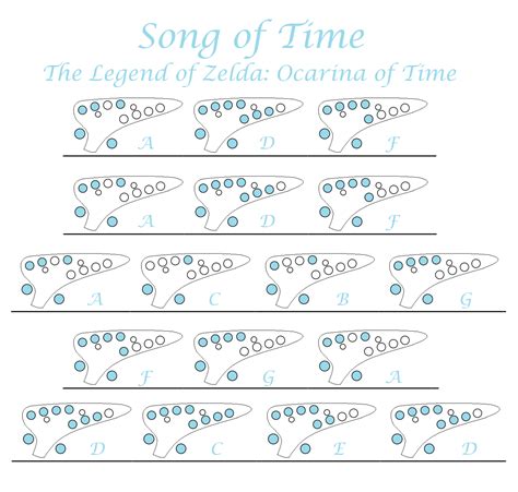 song of time ocarina tab