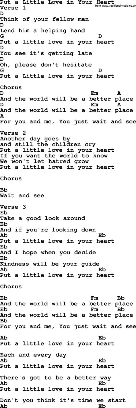 song put a little love in your heart lyrics