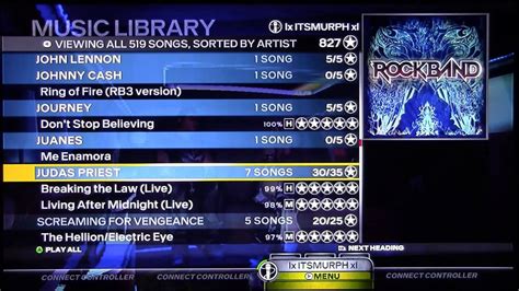 songs on rock band 1