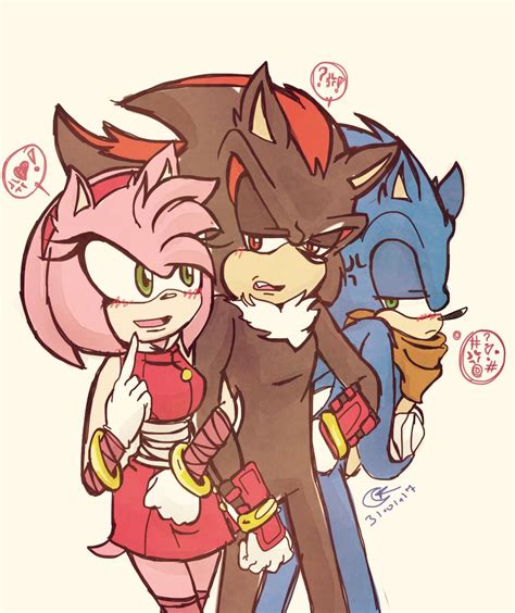 sonic and shadow and amy