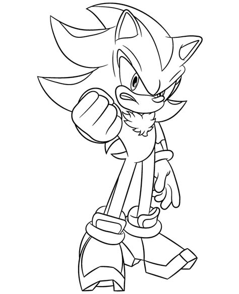 sonic and shadow pictures to color