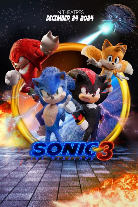 sonic the hedgehog 3 movie poster