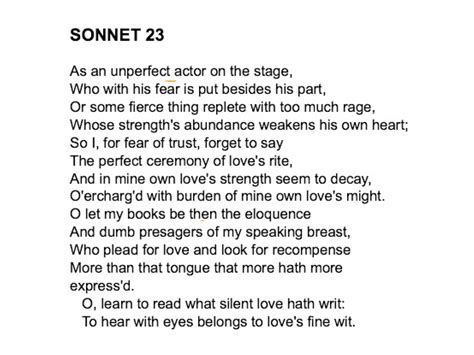 sonnet 23 paraphrase Epub