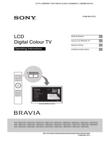 sony 40ex520 user manual Doc