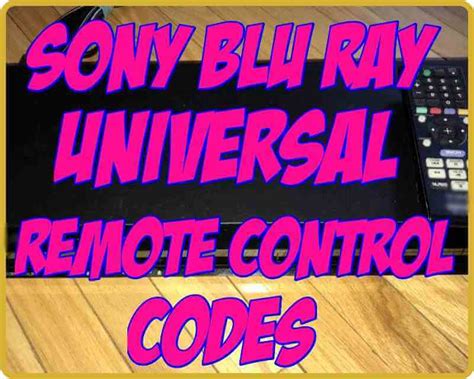 sony blu ray remote code problem Doc