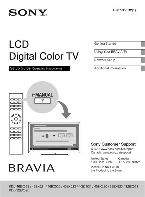 sony bravia setup manual Reader