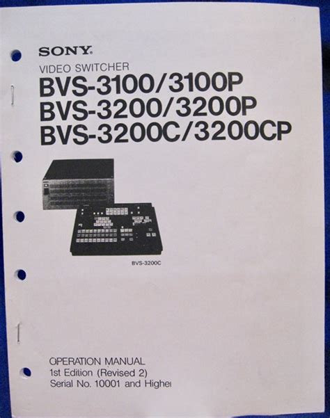 sony bvs 3100 manual pdf Doc