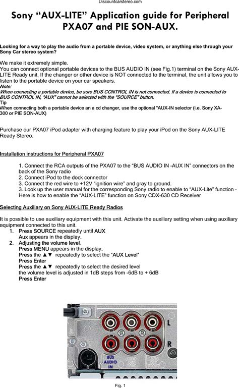 sony car radio user manual PDF