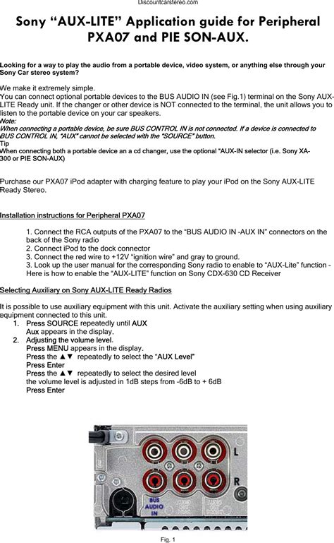 sony car radio user manual PDF