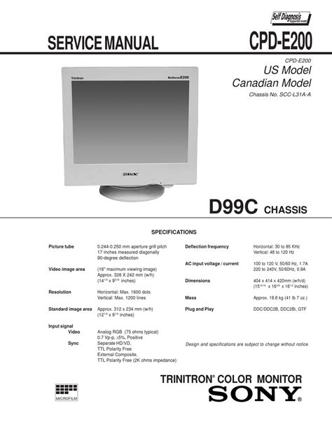 sony cpd 1302aw2513 monitors owners manual Kindle Editon
