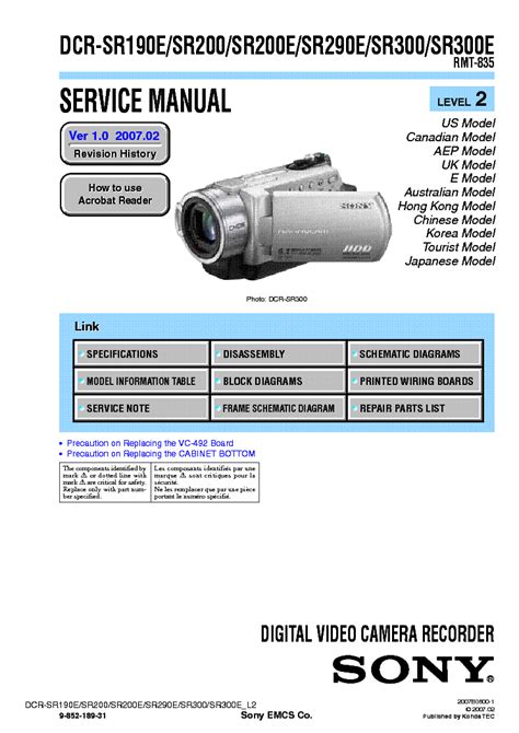 sony dcr sr190 camcorders owners manual Reader