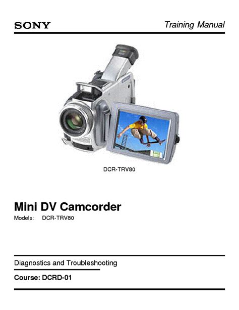 sony dcr trv80 camcorders owners manual Kindle Editon