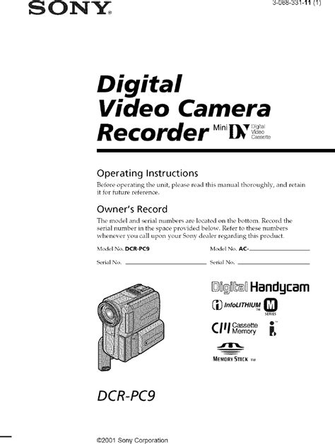 sony digital camera manuals Reader