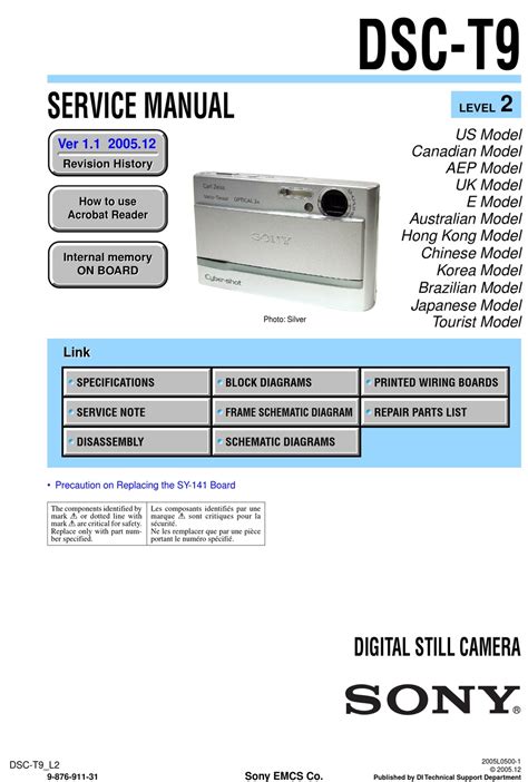 sony dsc t9 digital cameras owners manual PDF