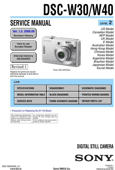 sony dsc w30 digital cameras owners manual Reader