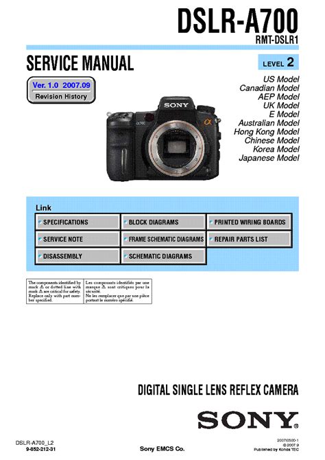 sony dslr a700 manual Reader